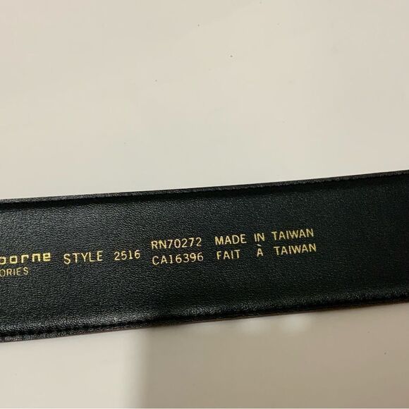 Liz Clairborne Belt red wide with accents on buckle full grain leather Medium - Picture 3 of 11